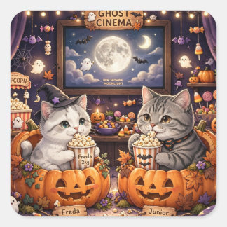 junior and freda square sticker