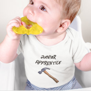 Junior Apprentice Hammer Carpenter Chippie Tradie Baby Bodysuit