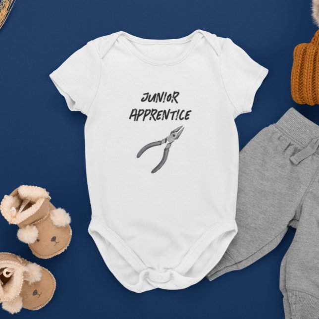 Junior Apprentice Pliers Electrician Sparky Baby Bodysuit (Creator Uploaded)