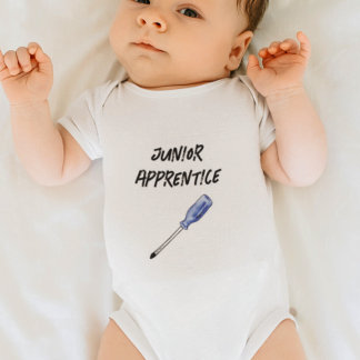 Junior Apprentice Screw Driver Tradie Tools Baby Bodysuit