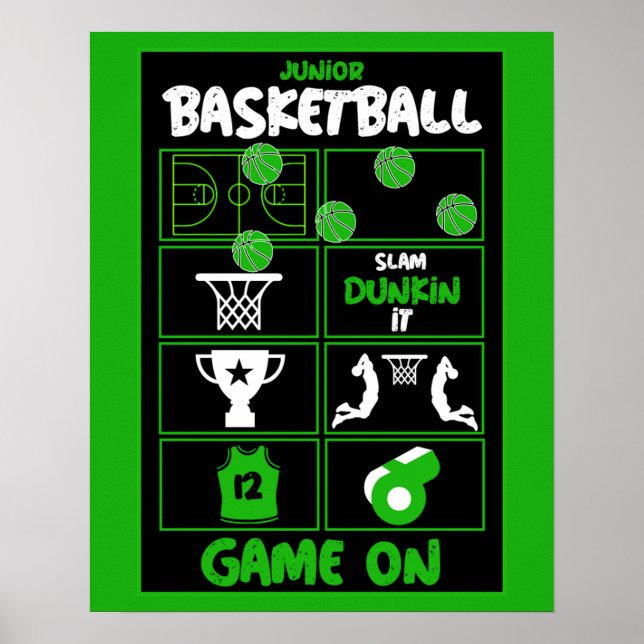 Junior Basketball Players  Poster (Front)