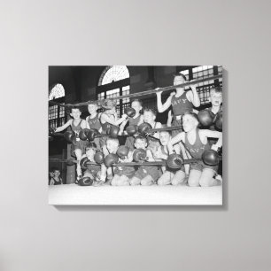 Junior Boxing, 1939 Canvas Print