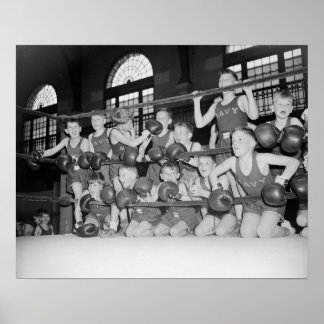 Junior Boxing, 1939. Vintage Photo Poster