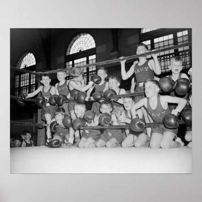 Junior Boxing, 1939. Vintage Photo Poster (Front)