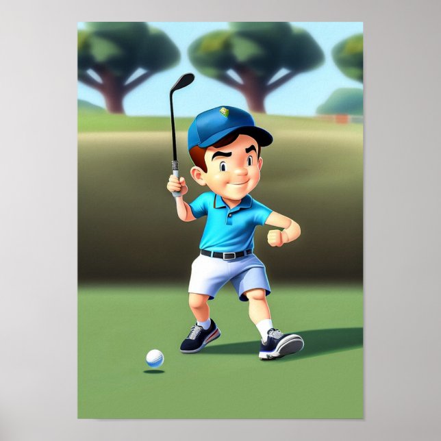 Junior Boys Golf Art Print (Front)