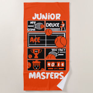 Junior Boys Tennis Player Beach Towel