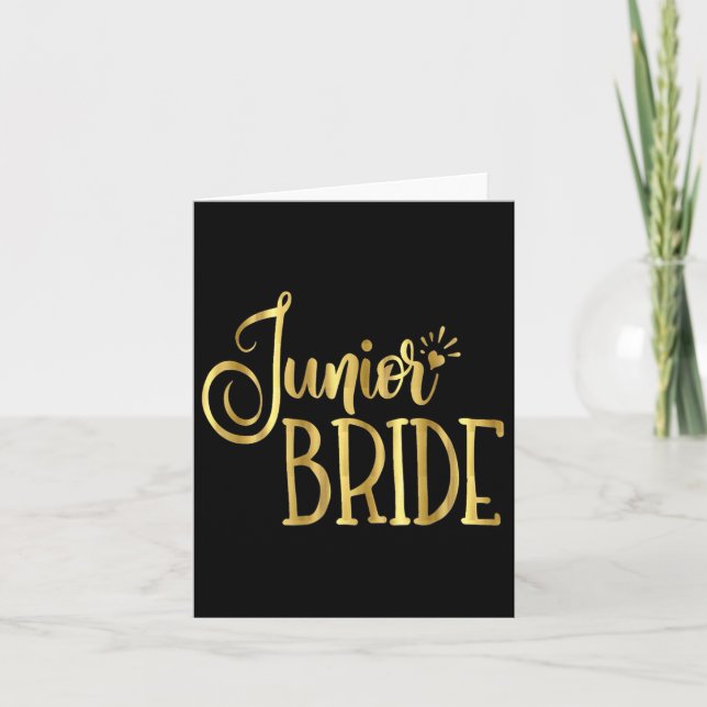 Junior Bride Wedding Party Groom Kids  Card (Front)