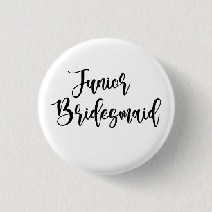 Junior Bridesmaid 3 Cm Round Badge