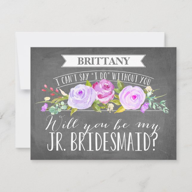 Junior Bridesmaid Card | Bridesmaid (Front)