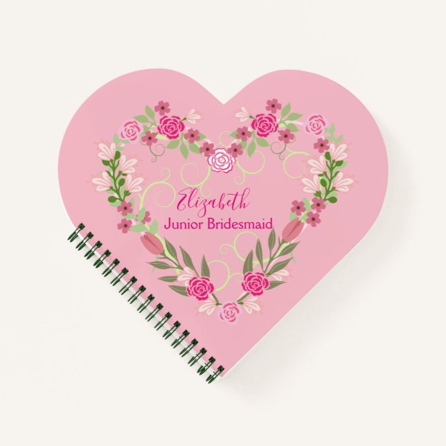 Junior bridesmaid Favour Notebook (Front)