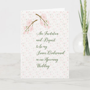 Junior Bridesmaid Invitation and Request Card