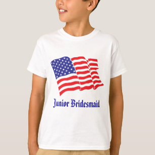 Junior Bridesmaid Patriotic Wedding T-Shirt