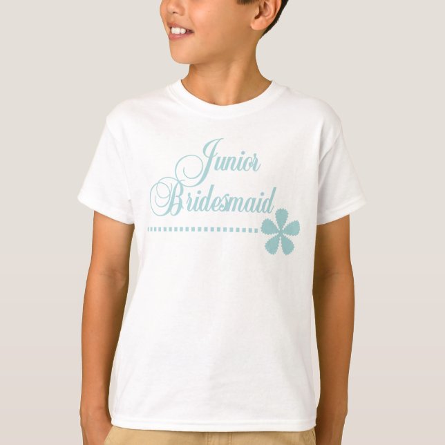 Junior Bridesmaid Teal Elegance T-Shirt (Front)
