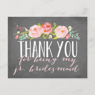 Junior Bridesmaid Thank You Bridesmaid Card