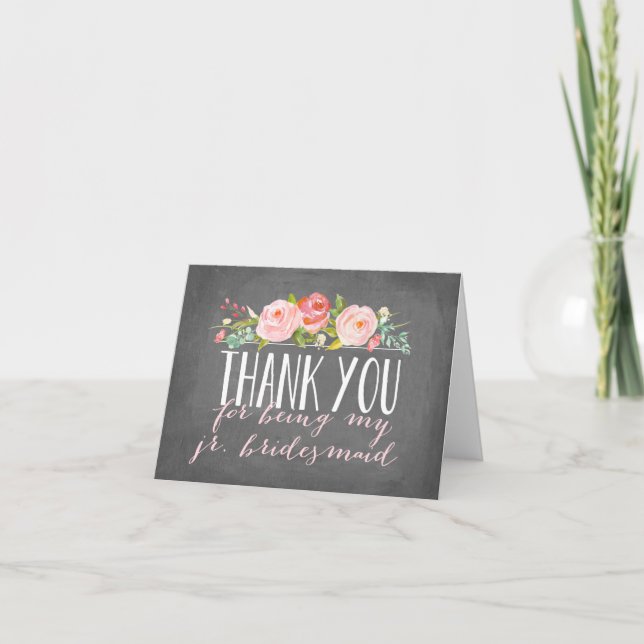 Junior Bridesmaid Thank You | Bridesmaid Card (Front)
