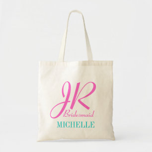 Junior bridesmaid tote bag personalised with name