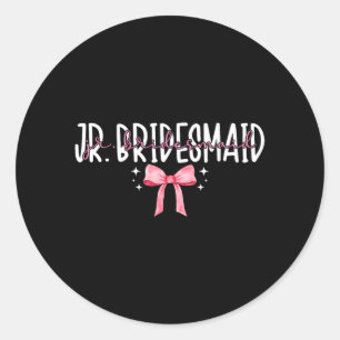 Junior Bridesmaid Wedding Junior Bridesmaid Party Classic Round Sticker
