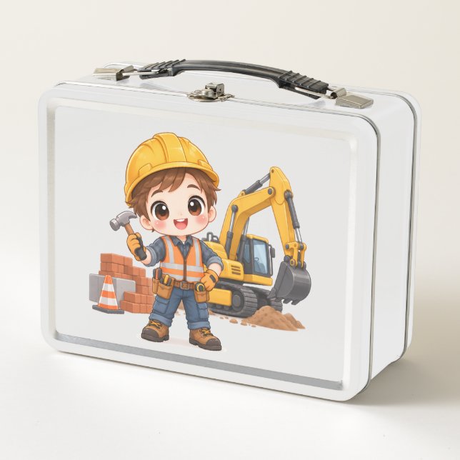 Junior Construction Crew Metal Lunch Box (Front)