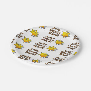 Junior Deputy Sheriff Paper Plate