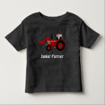 "Junior Farmer" and Red Loader Tractor Toddler T-Shirt<br><div class="desc">Kids love tractors,  just like their moms and dads!</div>