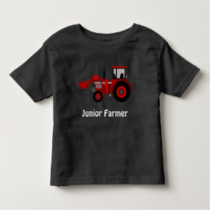 "Junior Farmer" and Red Loader Tractor Toddler T-Shirt