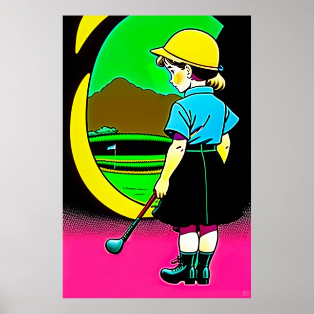 Junior Golfer - Canvas Art Print (Front)