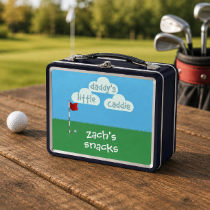 Junior Golfer Little Caddie Metal Lunch Box