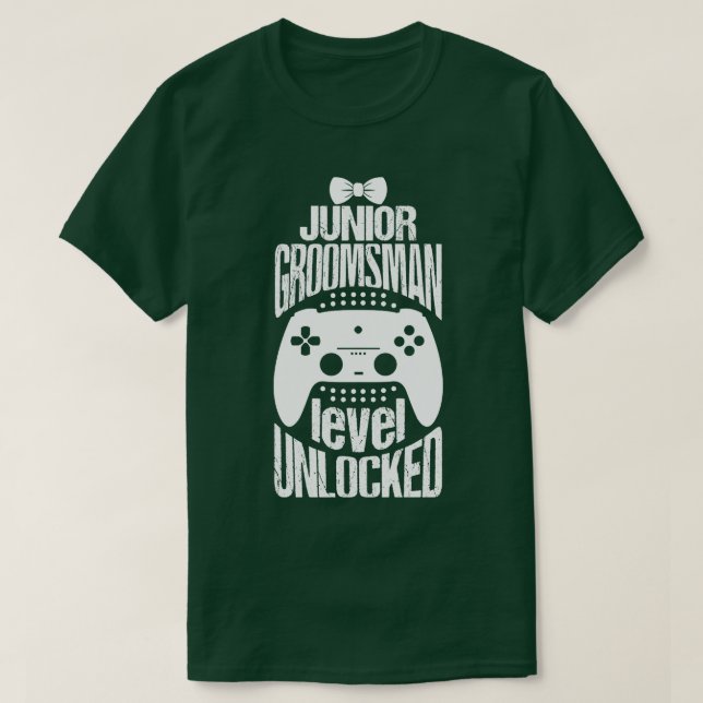 Junior Groomsman Level Unlocked 1 T-Shirt (Design Front)