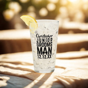 Junior Groomsman Personalised Wedding Glass