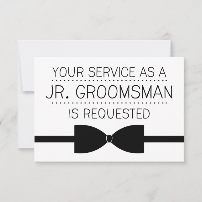 Junior Groomsman Request | Groomsmen Invitation (Front)