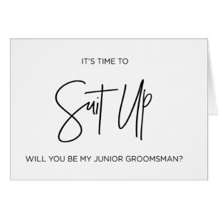 Junior Groomsman Wedding Day Card