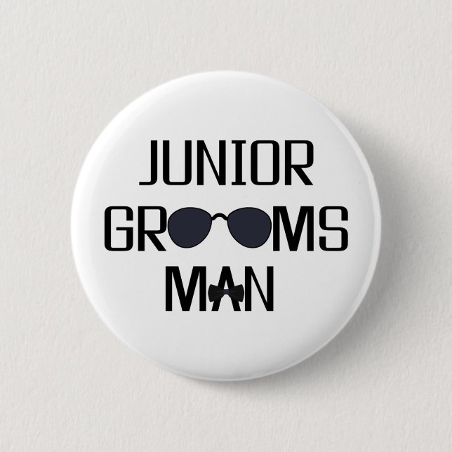 Junior Groomsman Wedding Party 6 Cm Round Badge (Front)