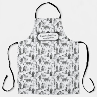 JUNIOR Handlers Dog Show Black Toile w/Custom Name Apron