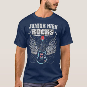 Junior High Rocks Funny Back To School Student Gui T-Shirt