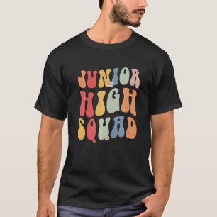 Junior High Squad Teacher Rainbow Back To School P T-Shirt