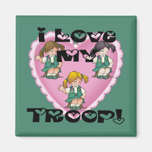 Junior I Love My Troop Heart Magnet