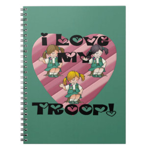 Junior I Love My Troop Heart Notebook