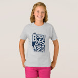 Junior Jr. Bridesmaid, wedding party, Navy Blue T-Shirt<br><div class="desc">Modern wedding Junior Jr. Bridesmaid shirt,  Navy Blue typography t-shirt. A perfect gift for your wedding party members.</div>