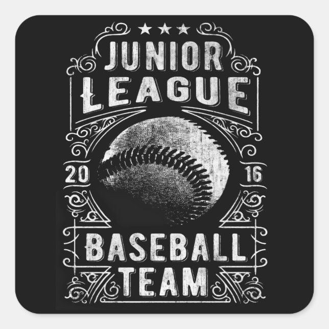 Junior League Basssball Team Square Sticker (Front)