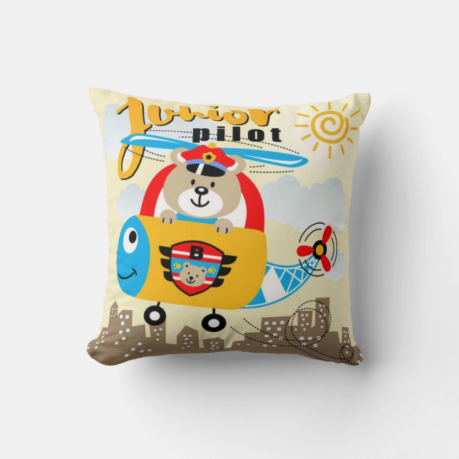 Junior Pilot Bear Cushion (Front)