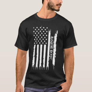 Junior ROTC United States Distressed w US Flag T-Shirt