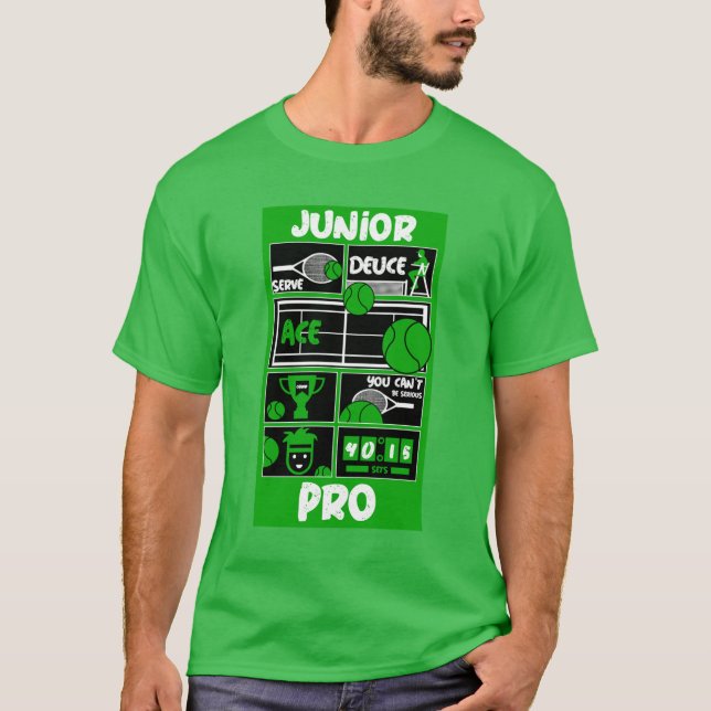 Junior Teen Boy Tennis Player T-Shirt  (Front)