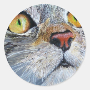 Junior the Cat Classic Round Sticker