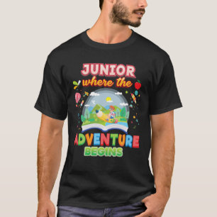 Junior Where The Adventure Begins Kid Back To Scho T-Shirt