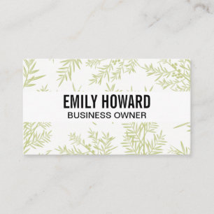 Juniper Branches Background Business Card