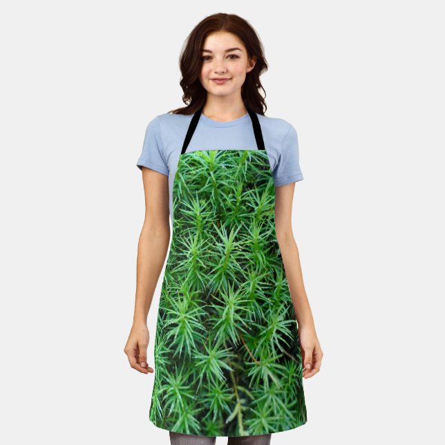 Juniper Hair Cap Moss  All Over Print Apron (Worn)