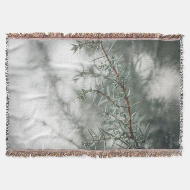 Juniper Nature Photograph Throw Blanket (Front)