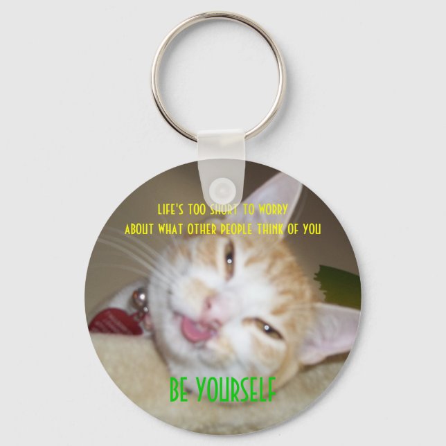 junipurr be yourself keychain (Front)