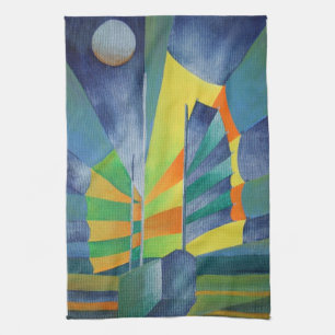 Junk By The Light Of The Silvery Moon Tea Towel