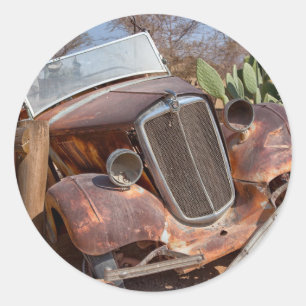 Junk car classic round sticker